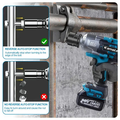 Kamolee 3100NM Brushless Electric Wrench 3/4 inch Cordless Impact