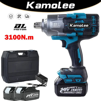 Kamolee 3100NM Brushless Electric Wrench 3/4 inch Cordless Impact