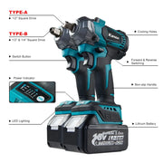 Kamolee Electric Wrench DTW500 Brush-less Cordless 1200 N.m