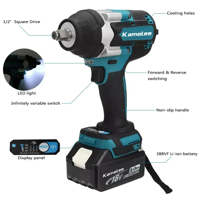 Kamolee Tool DTW700 1800N.m High Torque Electric Impact