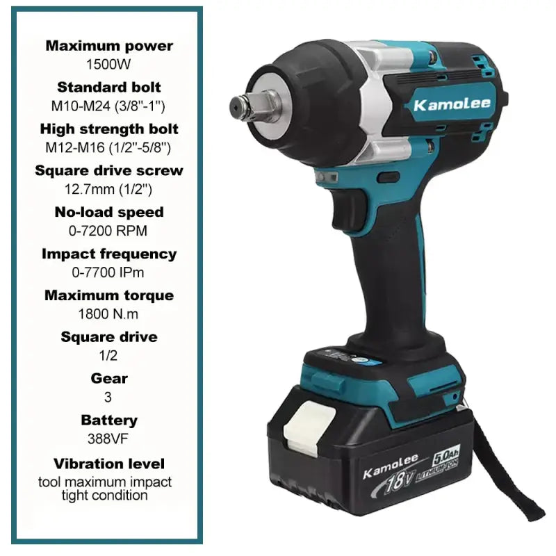 Kamolee Tool DTW700 1800N.m High Torque Electric Impact