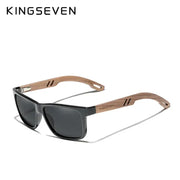 Kingseven 100% Polarized Vintage Wooden Sunglasses UV400 Protection