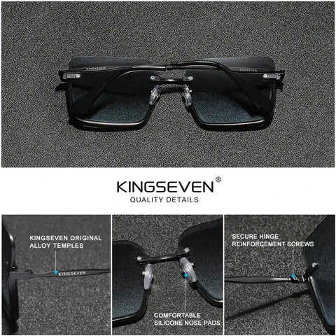 Kingseven Fashion Gradient Rectangle Lens Sunglasses