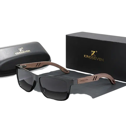 Kingseven 100% Polarized Vintage Wooden Sunglasses UV400 Protection