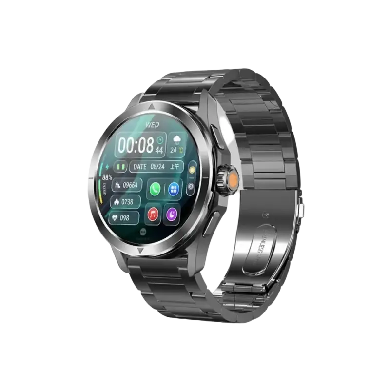 Xiaomi S4 Ultra smartwatch showing GPS compass and AMOLED touch display