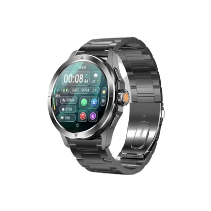 Xiaomi S4 Ultra smartwatch showing GPS compass and AMOLED touch display