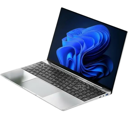 Silver 2023 MacBook Pro laptop with Windows 11 Pro, hard drive, blue screen