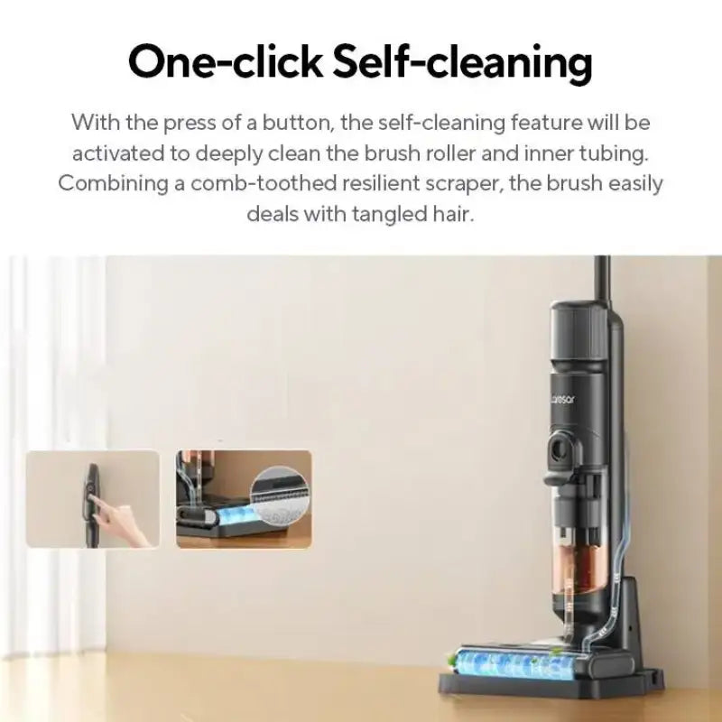 Black and Copper Cordless Vacuum with Smart Dirt Detection and Edge Cleaning