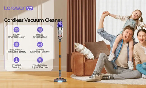 Laresar V7 500W 50KPA Suction Power Cordless Vacuum Cleaner - EU PLUG / Poland