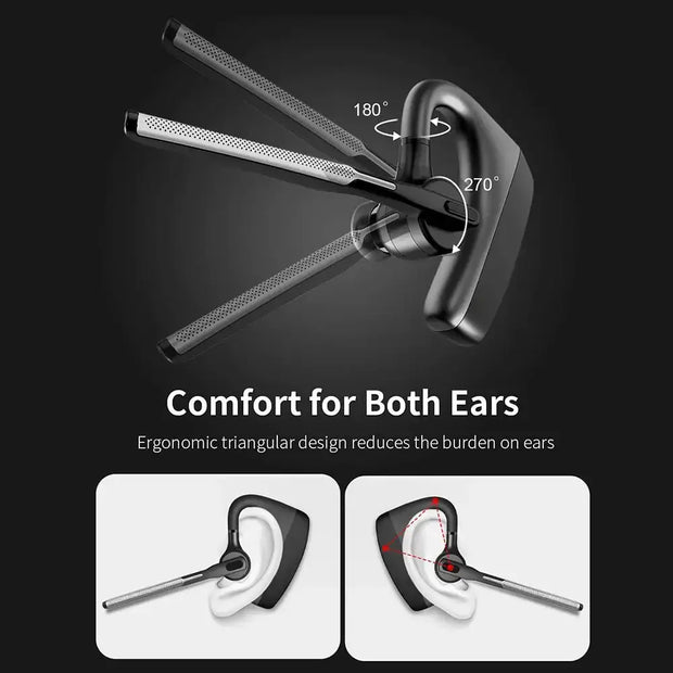 2023 Newest K18 Bluetooth Headset Wireless Headphones CVC8.0 Dual Mic Handsfree Noise Cancelling Earphones For All Smart Phones - laurichshop