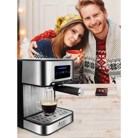 LCD Touch Espresso Coffee Machine Maker Semi-Automatic Pump With Cappuccino