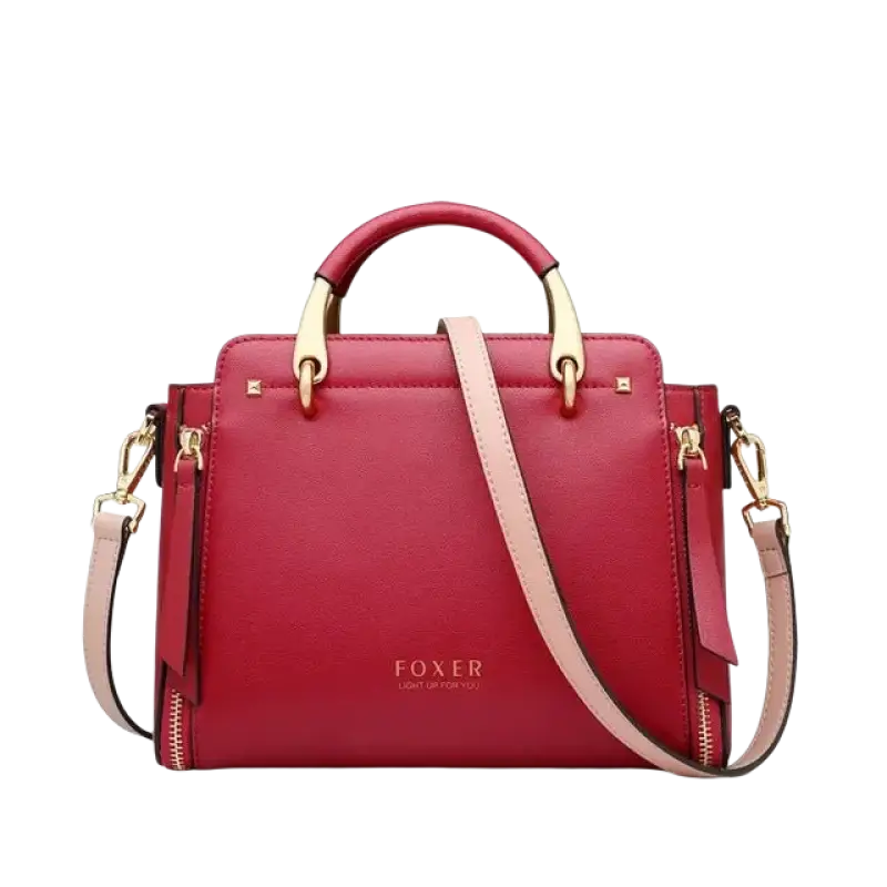 FOXER Women Crossbody Shoulder Bags Female Split Leather Handle Bags Large Capacity Handbags Stylish Cross-body Purse Chic Totes - laurichshop