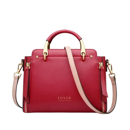 FOXER Women Crossbody Shoulder Bags Female Split Leather Handle Bags Large Capacity Handbags Stylish Cross-body Purse Chic Totes - laurichshop