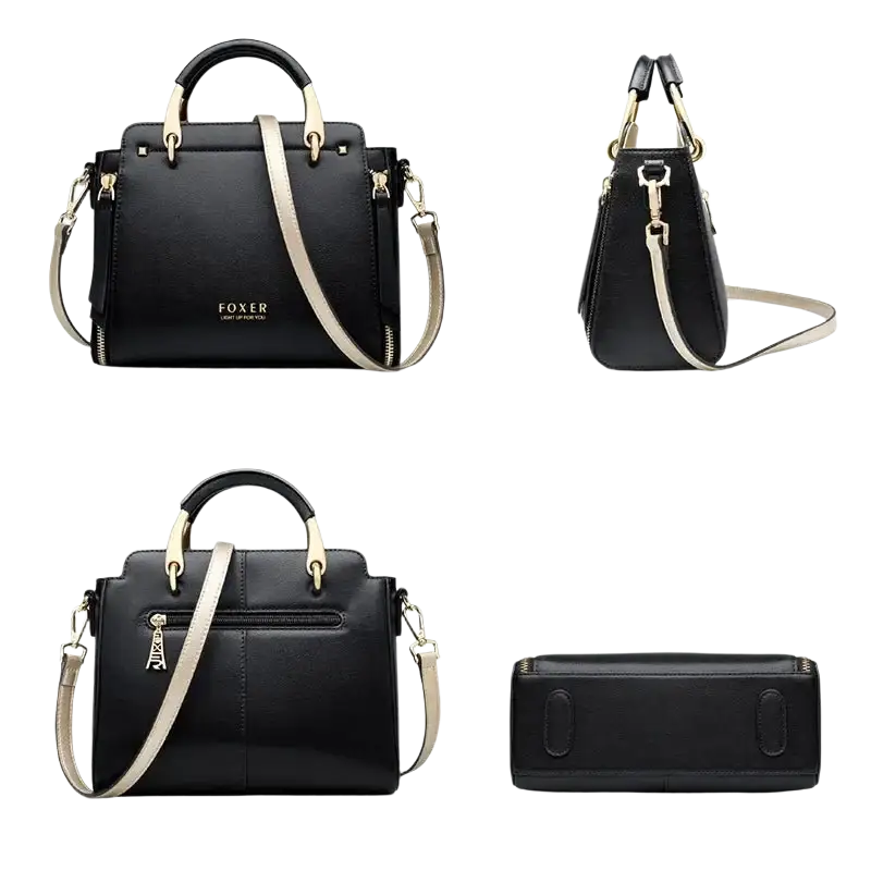 FOXER Women Crossbody Shoulder Bags Female Split Leather Handle Bags Large Capacity Handbags Stylish Cross-body Purse Chic Totes - laurichshop