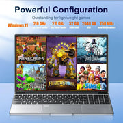 Maichai Laptop 15.6’’Intel Celeron N5095 Windows 11 Gamer 32 GB RAM