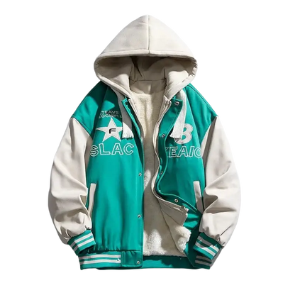 2023 Men's Plush Jacket Inner Fleece Warm Hoodie Baseball Jacket Men Oversize Vintage Winter Streetwear Embroidery Fashion Y2k - laurichshop