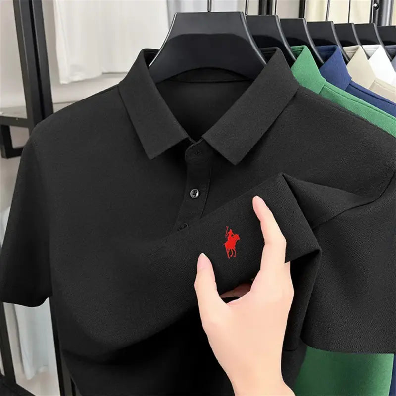 Men's Polo Horse Embroidery Label Fashion Casual Breathable T-shirt