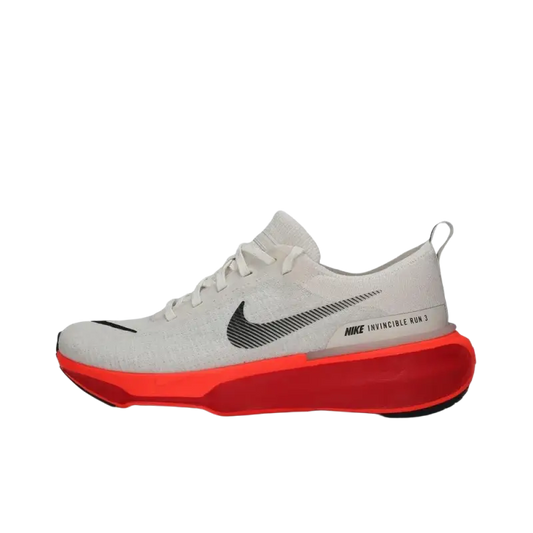 Nike Invincible Run 5 white orange running shoes with black accents