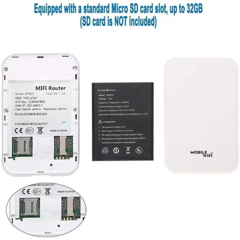 MF925 Unlocked 3G 4G Wifi Router Mini 150Mbps - laurichshop