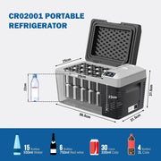 Mini Fridge Portable Small Cooler APP Control Freezer For Camping Home