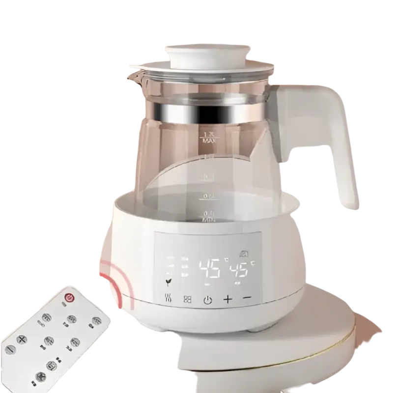 Modern 360° Rotating Glass Electric Kettle with Digital Heating Control