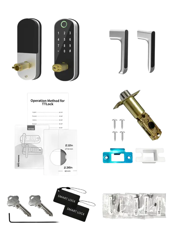 Smart Fingerprint Door Lock App Remote Control Keyless WIFI Digital Touchscreen