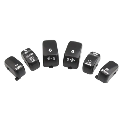 Motorcycle Handlebar Control Parts Switch Caps Button Cover For Harley Sportster XL 883 1200 Dyna Softail Fat Boy VRSC Models - laurichshop