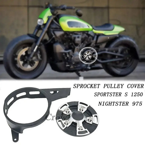 Motorcycle Rear Left Sprocket Drive Pulley Engine Protection Guards For Sportster S 1250 RH1250 Nightster 975 RH 975 2022 2021 - laurichshop