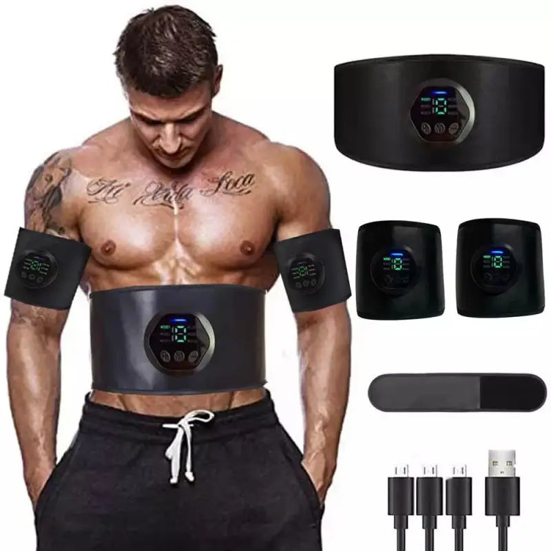 Muscle Stimulation Belt Electric ABS Stimulator Trainer EMS Abdominal Exerciser Toning Belts Fitness Training Gym Workout - laurichshop