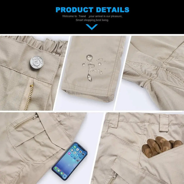 New Mens Tactical Pants Multiple Pocket Elasticity - laurichshop