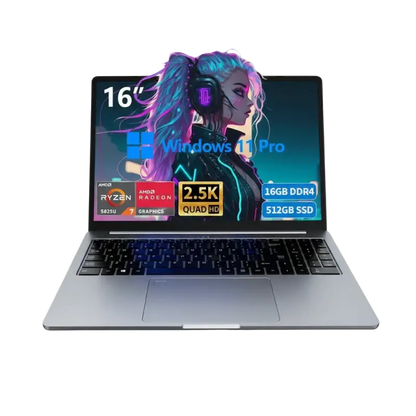 Ninkear 2023 Silver AMD Ryzen Laptop with 16-Inch 2.5K Display