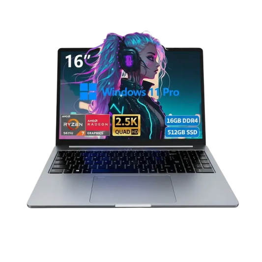 Ninkear 2023 Silver AMD Ryzen Laptop with 16-Inch 2.5K Display