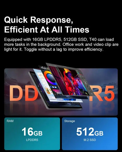 Ninkear T40 2 in 1 Backlight Laptop Touch Screen N100 14 Inch laurichshop