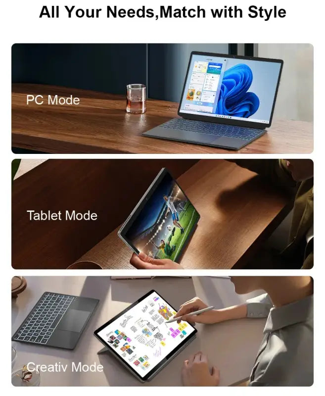 Ninkear T40 2 in 1 Backlight Laptop Touch Screen N100 14 Inch laurichshop