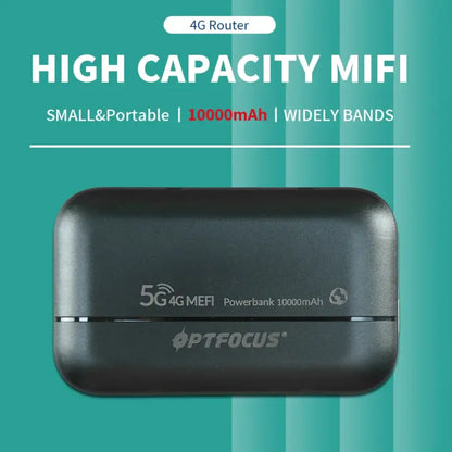 Optfocus 4G Lite Sim Card Modem Router Wireless Portatile con Power Bank