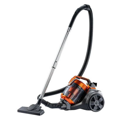 Sokany orange and black household vacuum cleaner with transparent dust container