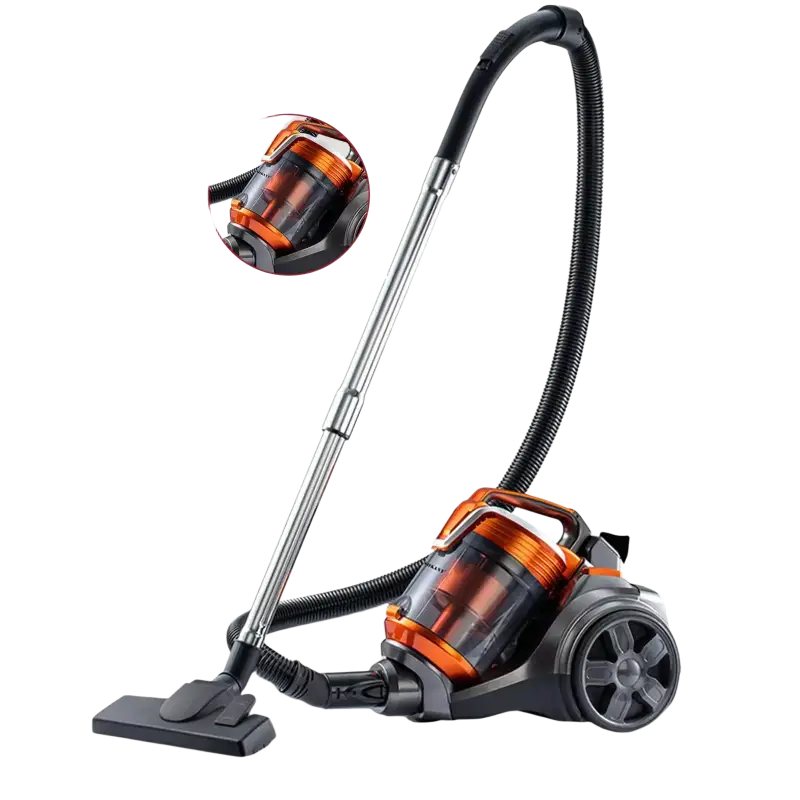 Sokany orange and black household vacuum cleaner with wheels