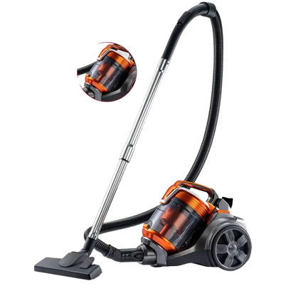 Sokany orange and black household vacuum cleaner with wheels