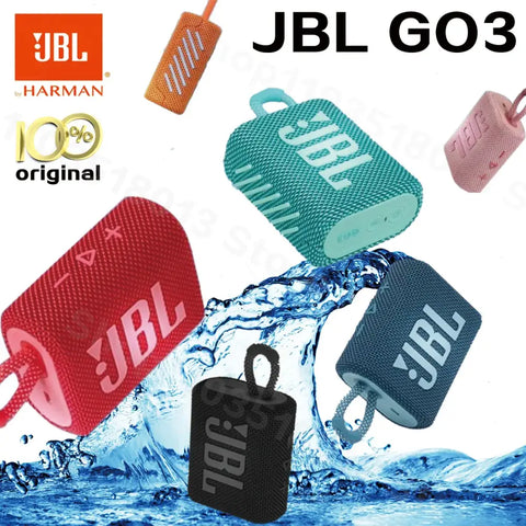 Original JBL GO 3 Wireless Bluetooth Portable Waterproof Speaker