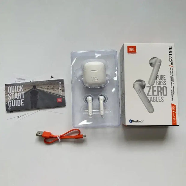 Original JBL T225 Stereo Earbuds Bass Sound Headphones with Mic