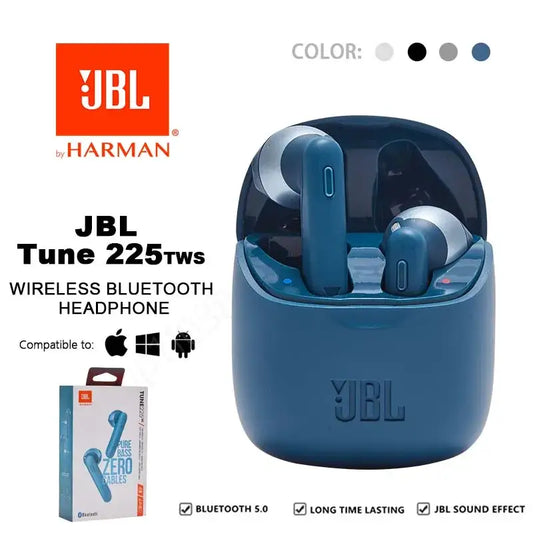 Original JBL T225 Stereo Earbuds Bass Sound Headphones with Mic