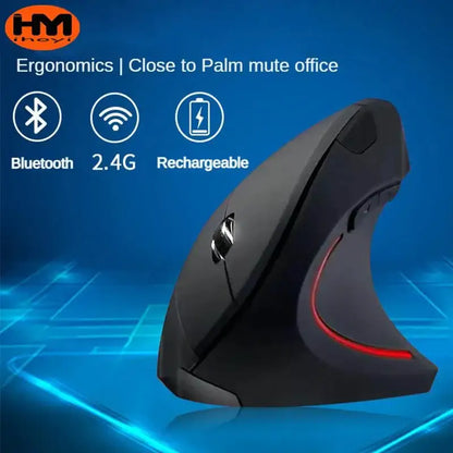 Original Wireless Mouse Rechargeable Vertical Wired USB Mouse Ergonomic Luminous 2.4G Mute Photoelectric Bluetooth Game Mouse - laurichshop