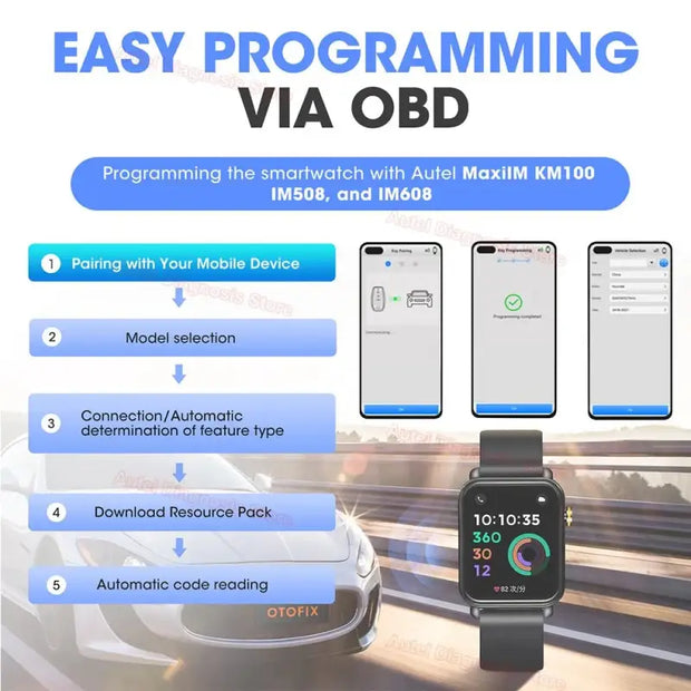 OTOFIX Smart Watch Car Key Programming Watches - laurichshop