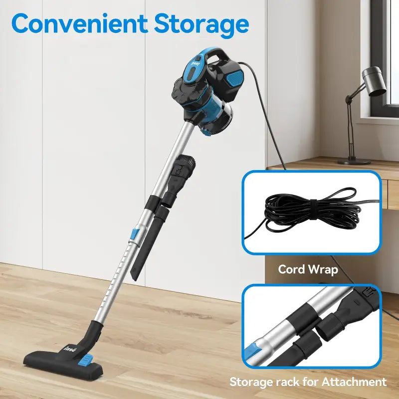 INSE Corded Vacuum Cleaner – 600W, 18KPa, Cyclone Filter, 6m Cord, 0.6L Dust Box | CE
