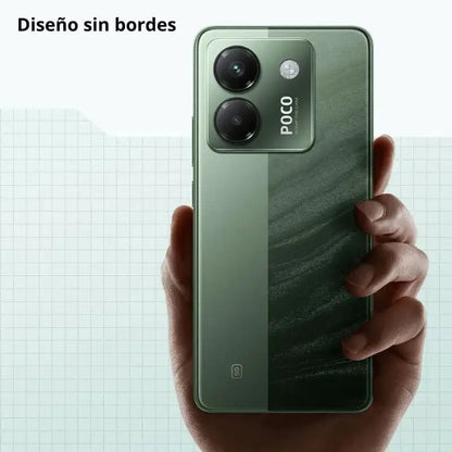 Green marble Poco M7 Pro with 5100mAh battery, fast charging, dual camera