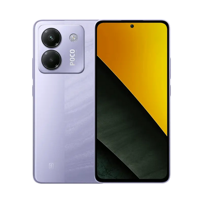 Silver Poco M7 Pro smartphone with 5100mAh battery and fast charging