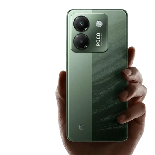 Green marble Poco M7 Pro smartphone with 5100mAh battery and fast charging