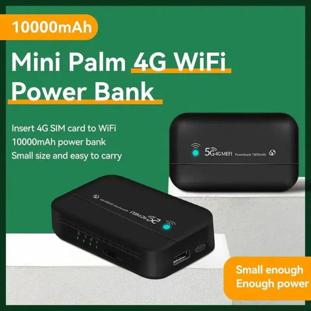 Portable 5G Mifi Router 4G LTE WiFi Repeater Wireless Portable Pocket Wifi Mobile Hotspot Built-In 3000Mah 300Mbps SIM Card Slot - laurichshop