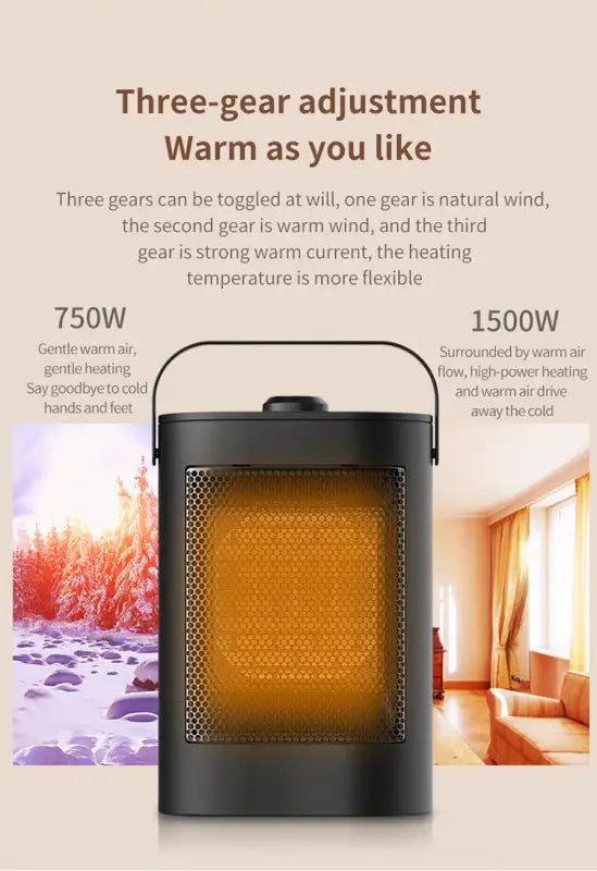 Portable Remote Control Electric PTC Fan Heater Constant Temperature