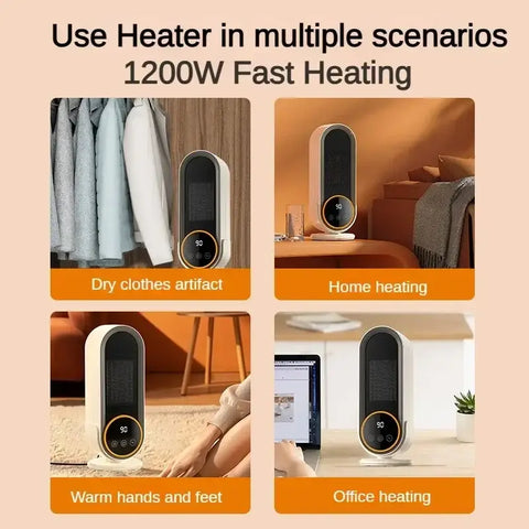 Portable Touch Screen Space Heater with Remote Control and Timing